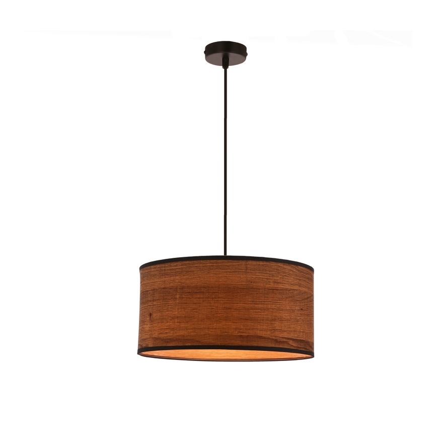 Luster na lanku LEGNO 1xE27/40W/230V pr. 30 cm hnedá