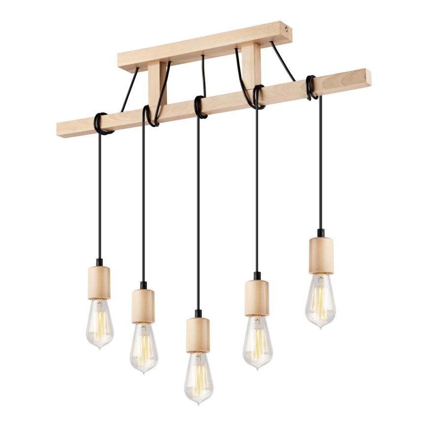 Luster na lanku LEON 5xE27/60W/230V buk