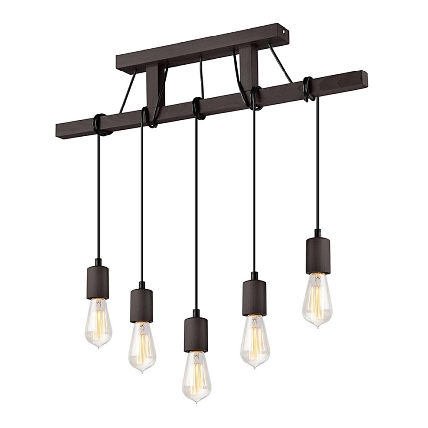 Luster na lanku LEON 5xE27/60W/230V buk