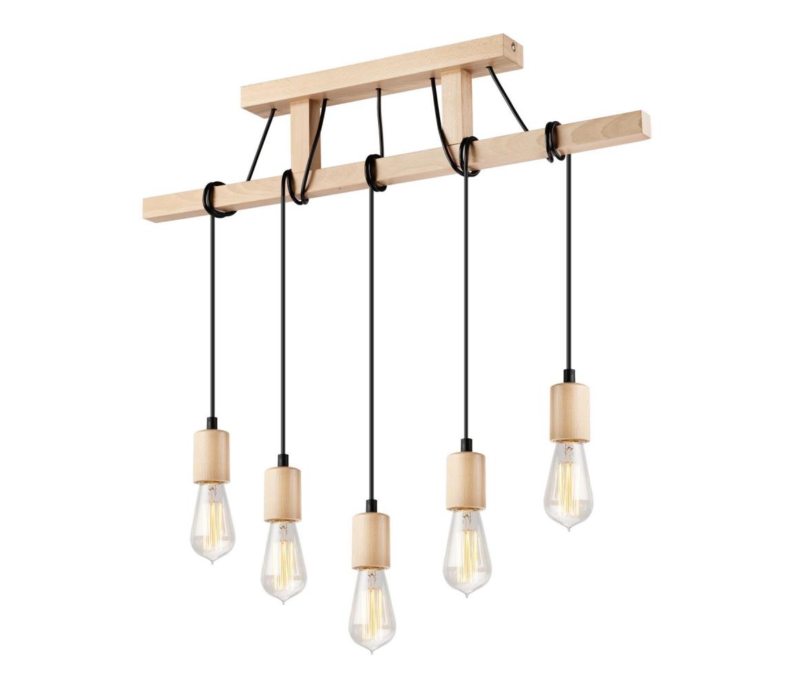 Luster na lanku LEON 5xE27/60W/230V - FSC certifikované