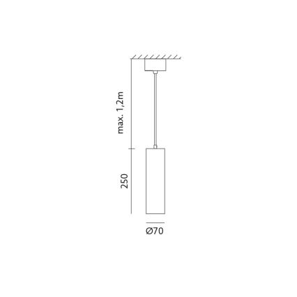 Luster na lanku LEONE 1xGU10/35W/230V