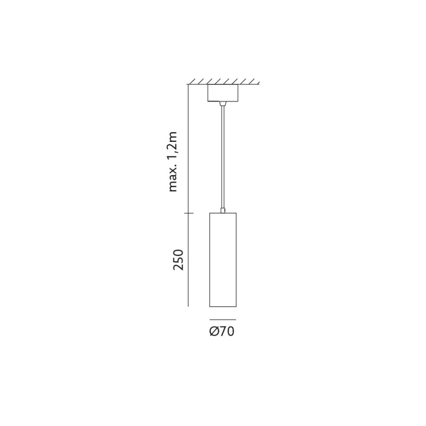 Luster na lanku LEONE 1xGU10/35W/230V