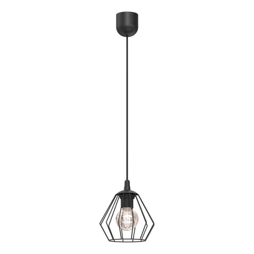 Luster na lanku LETI 1xE27/15W/230V čierna