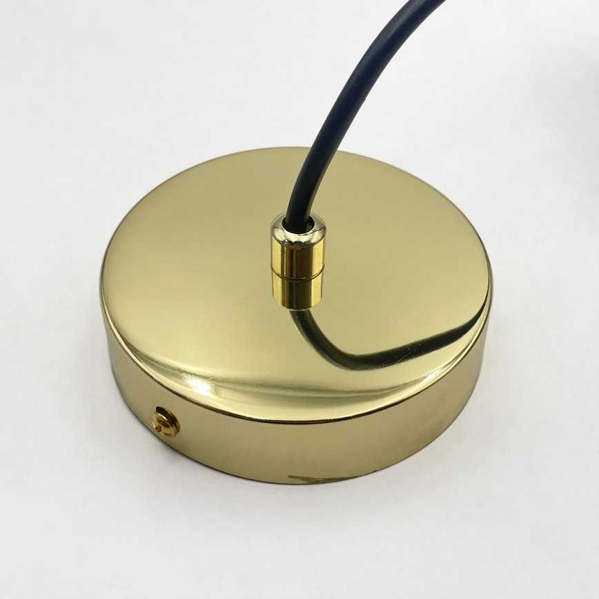 Luster na lanku LIAH 1xE27/15W/230V zlatá/dymovo-hnedá