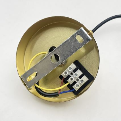 Luster na lanku LIAH 1xE27/15W/230V zlatá/dymovo-hnedá
