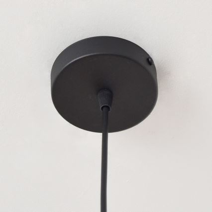 Luster na lanku LILI 1xE27/15W/230V čierna/šedá