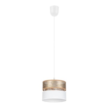 Luster na lanku LIMA 1xE27/60W/230V zlatá/biela