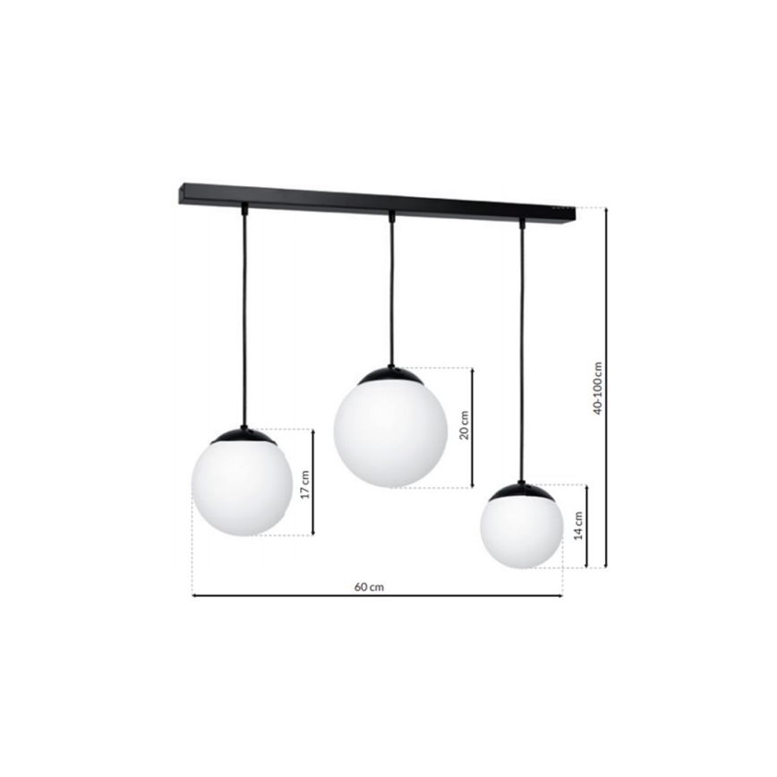 Luster na lanku LIMA 3xE14/40W/230V