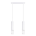 Luster na lanku LIRO 2xGU10/10W/230V biela