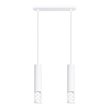 Luster na lanku LIRO 2xGU10/10W/230V biela