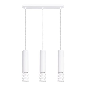 Luster na lanku LIRO 3xGU10/10W/230V biela