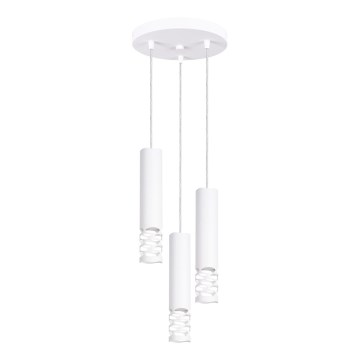 Luster na lanku LIRO 3xGU10/10W/230V biela