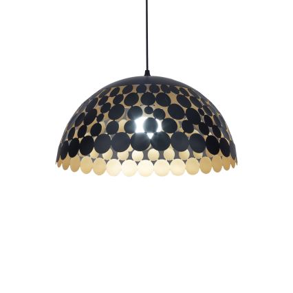 Luster na lanku LISA BLACK 1xE27/60W/230V