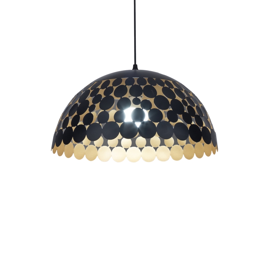 Luster na lanku LISA BLACK 1xE27/60W/230V