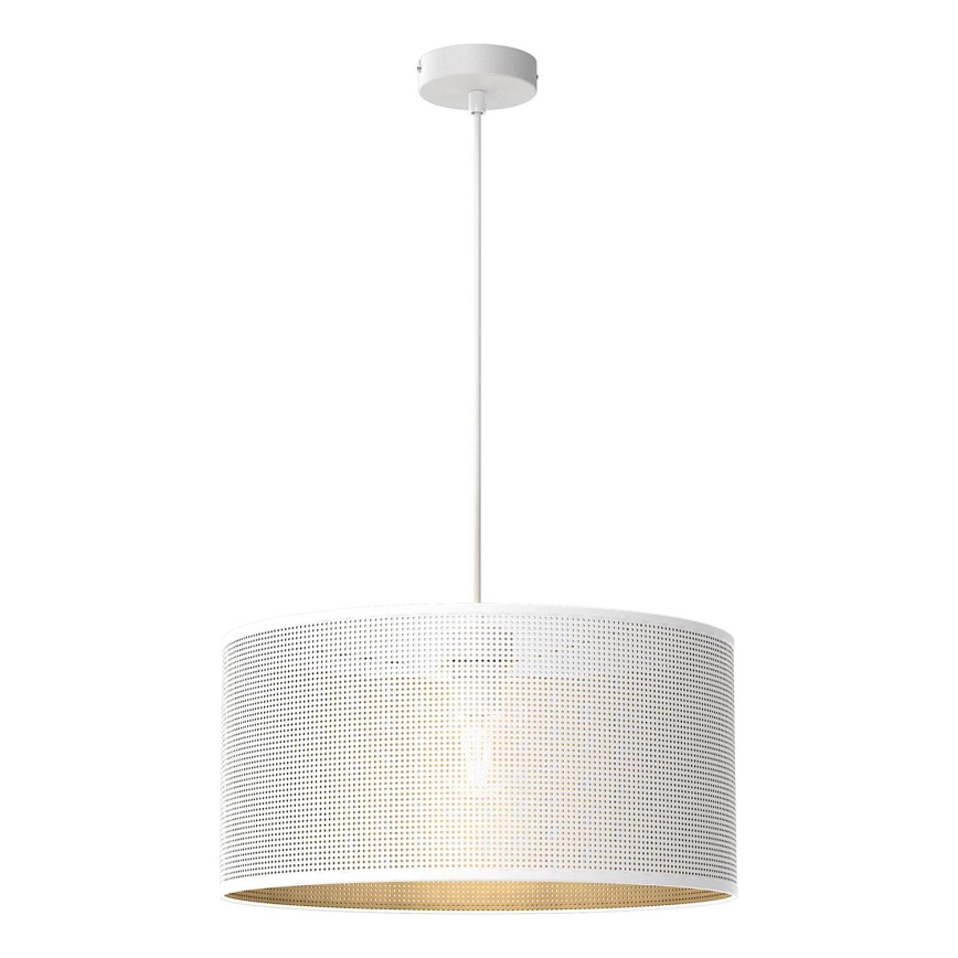 Luster na lanku LOFT SHADE 1xE27/60W/230V pr. 40 cm biela/zlatá