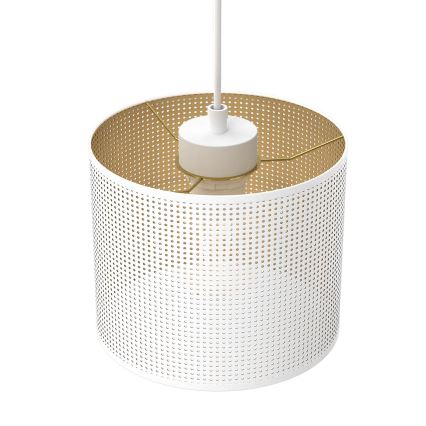 Luster na lanku LOFT SHADE 3xE27/60W/230V biela/zlatá