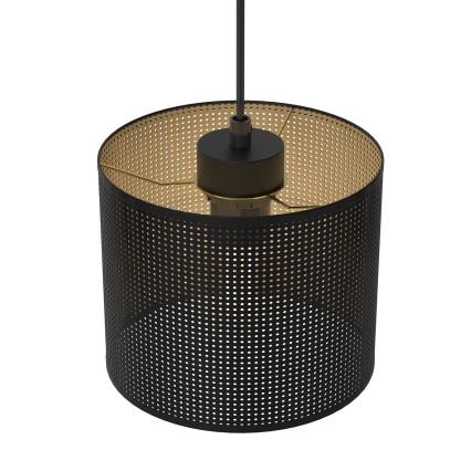 Luster na lanku LOFT SHADE 3xE27/60W/230V čierna/zlatá