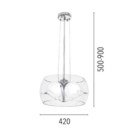 Luster na lanku LOLA 3xE27/40W/230V