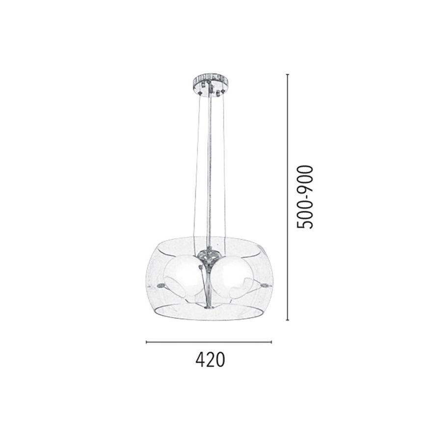 Luster na lanku LOLA 3xE27/40W/230V