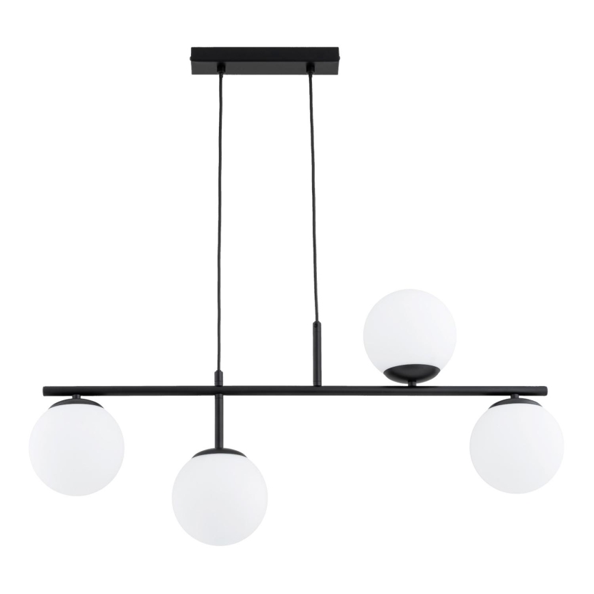 Luster na lanku LUNA 4xE14/10W/230V čierna