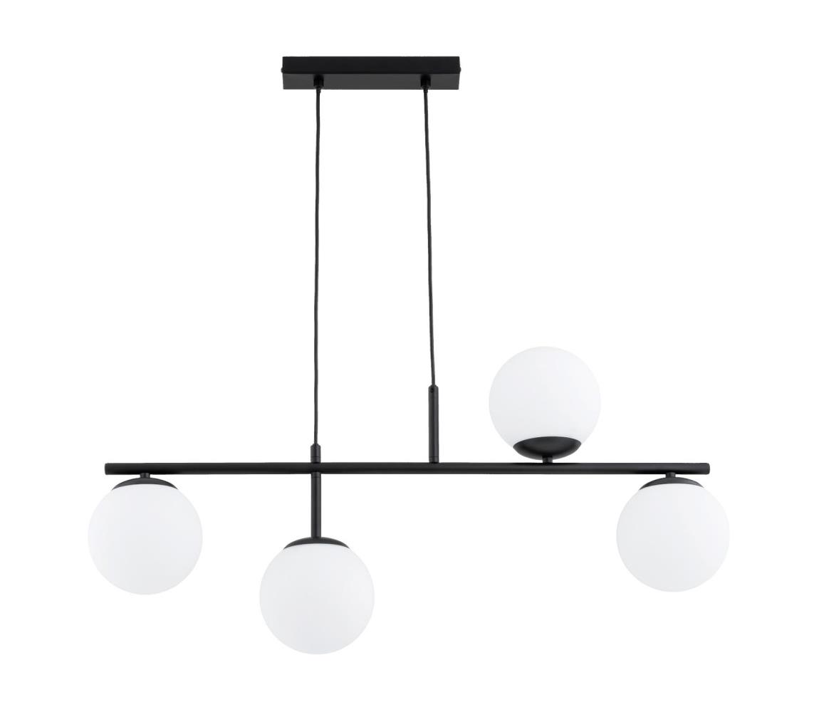 Luster na lanku LUNA 4xE14/10W/230V čierna