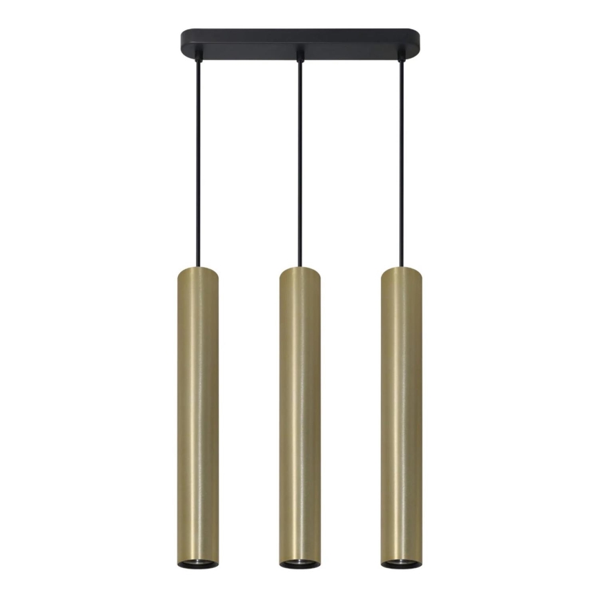Luster na lanku LUNGOMARE 3xGU10/10W/230V zlatá