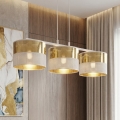 Luster na lanku LUX 3xE27/15W/230V biela/zlatá