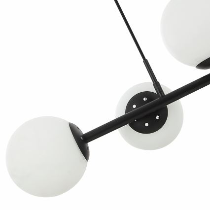 Luster na lanku MADDIE 5xE14/5W/230V čierny