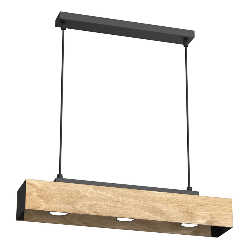 Luster na lanku MAISON 3xGU10/8W/230V hnedá/dub