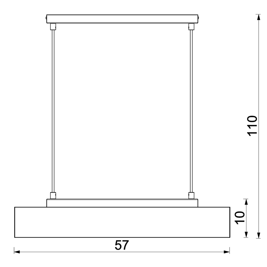 Luster na lanku MAISON 3xGU10/8W/230V hnedá/dub