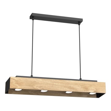 Luster na lanku MAISON 4xGU10/8W/230V hnedá/dub