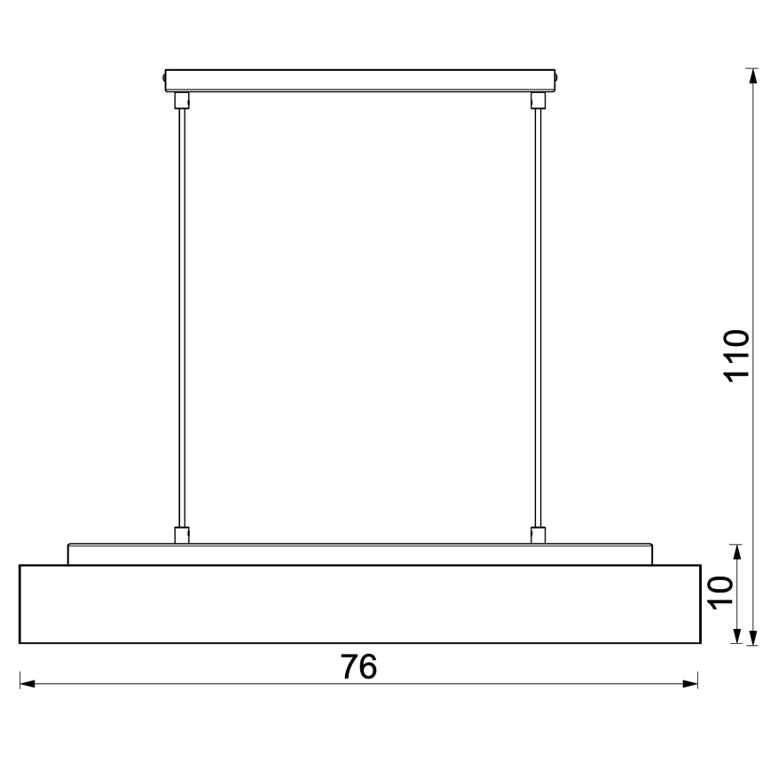 Luster na lanku MAISON 4xGU10/8W/230V hnedá/dub