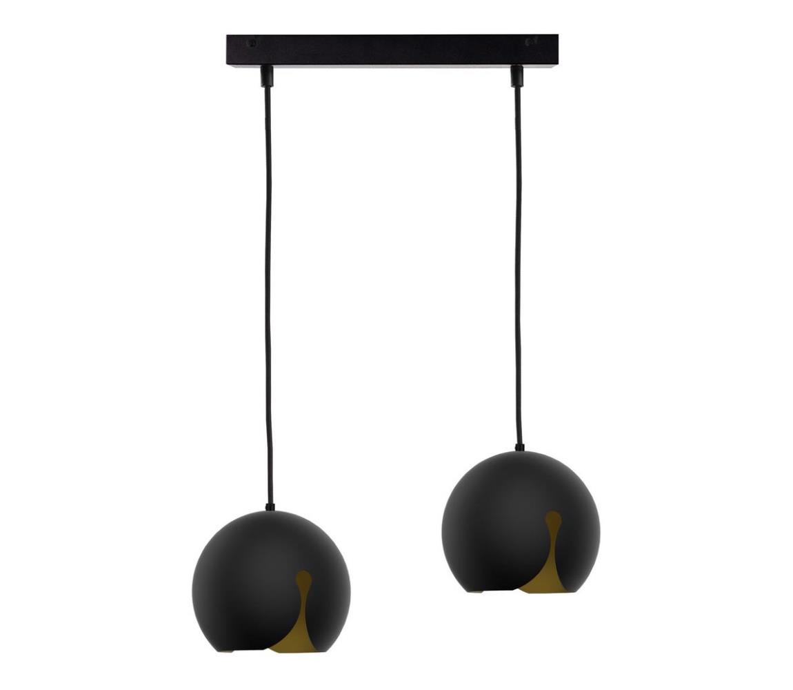 Luster na lanku MALAG 2xE27/60W/230V čierna