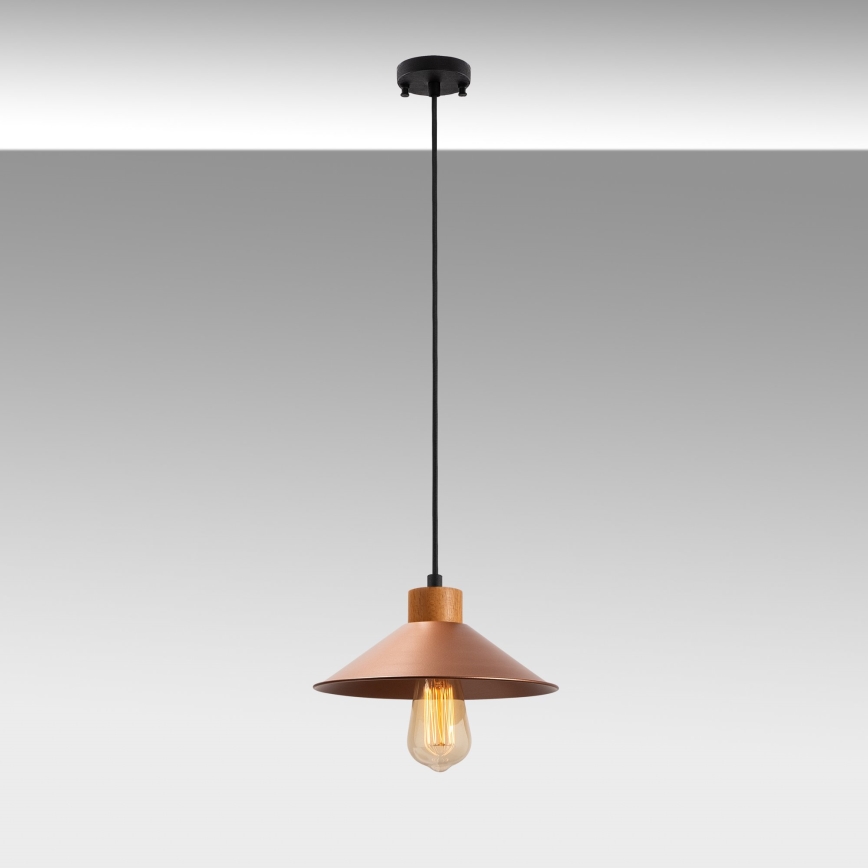 Luster na lanku MANAVGAT 1xE27/40W/230V medený/hnedý