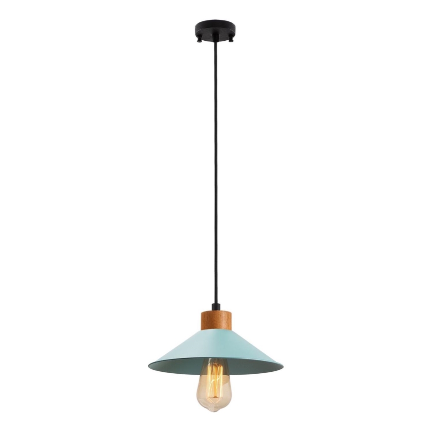 Luster na lanku MANAVGAT 1xE27/40W/230V modrá/hnědá