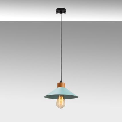 Luster na lanku MANAVGAT 1xE27/40W/230V modrá/hnědá