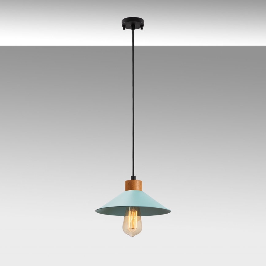 Luster na lanku MANAVGAT 1xE27/40W/230V modrá/hnědá