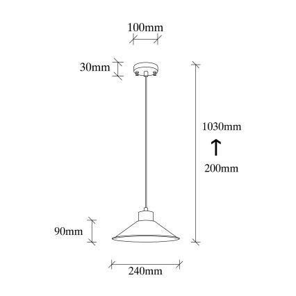 Luster na lanku MANAVGAT 1xE27/40W/230V modrá/hnědá