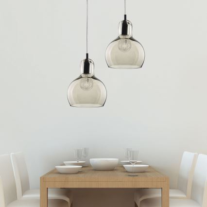 Luster na lanku MANGO 1xE27/60W/230V  šedá