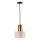 Luster na lanku MARBLE 1xE27/60W/230V zlatý/biely/mramorový dekor