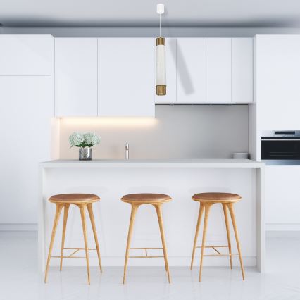 Luster na lanku Marble white/brass 1xGU10/8W/230V