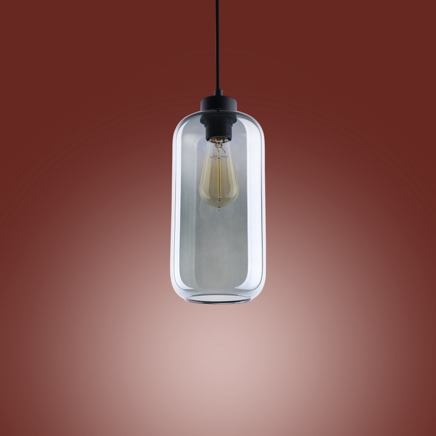 Luster na lanku MARCO 1xE27/60W/230V čierna