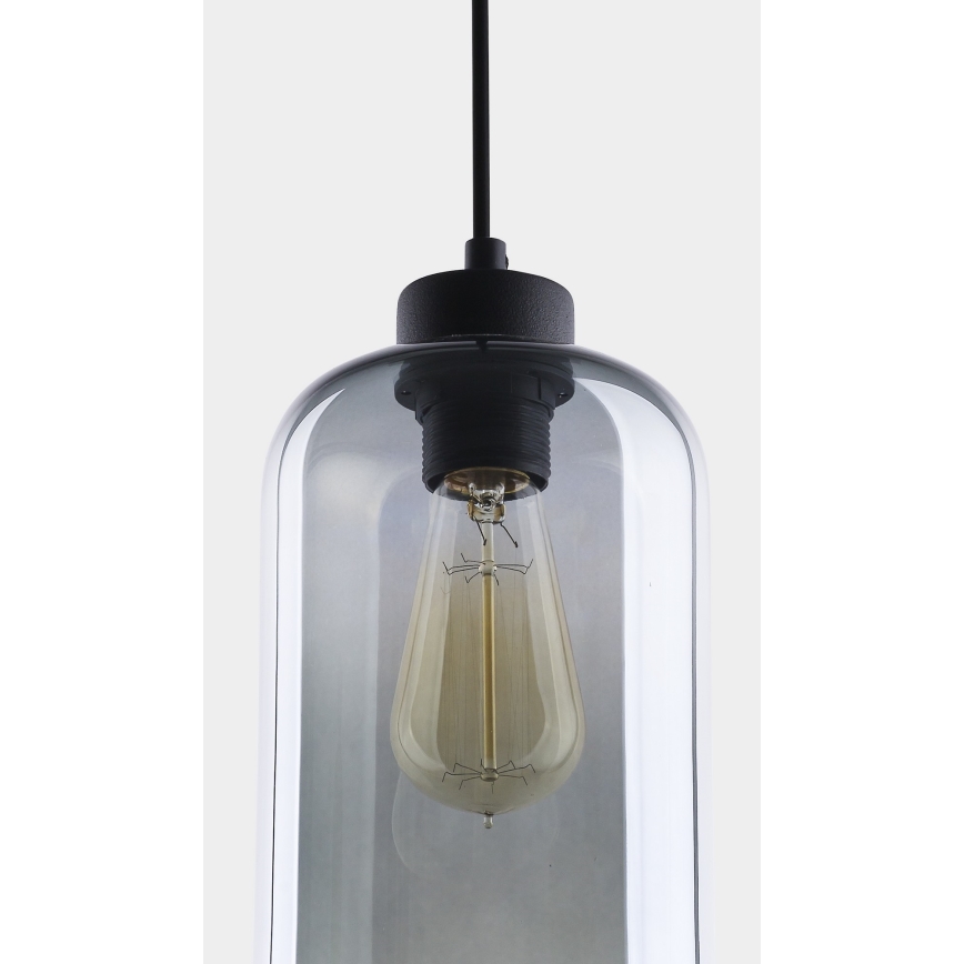 Luster na lanku MARCO 1xE27/60W/230V čierna