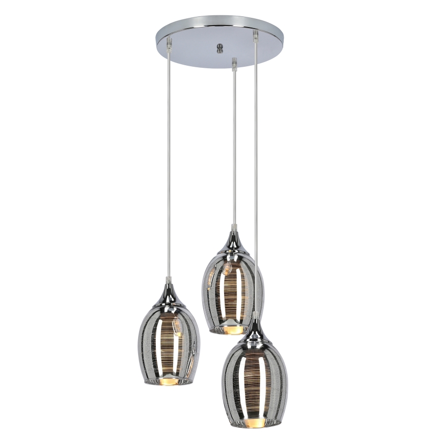 Luster na lanku MARINA 3xE27/60W/230V