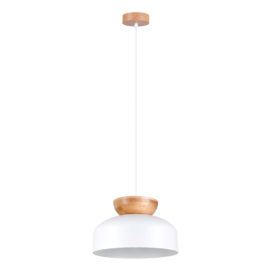 Luster na lanku MARION 1xE27/15W/230V pr. 29,5 cm biela