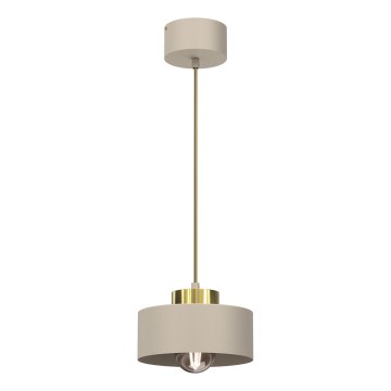 Luster na lanku MARTI 1xE27/15W/230V béžová/zlatá