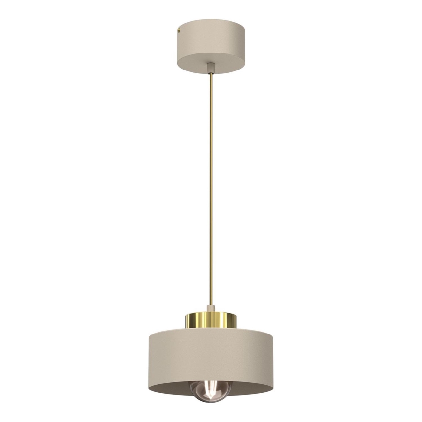 Luster na lanku MARTI 1xE27/15W/230V béžová/zlatá