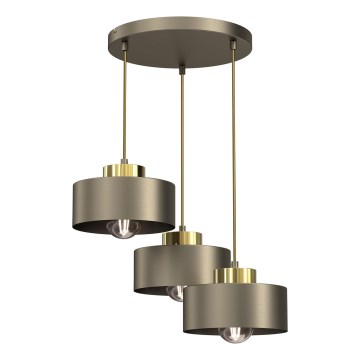 Luster na lanku MARTI 3xE27/15W/230V mosadz/zlatá