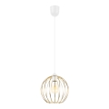 Luster na lanku MATT 1xE27/60W/230V biela/zlatá