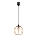 Luster na lanku MATT 1xE27/60W/230V čierna/medená